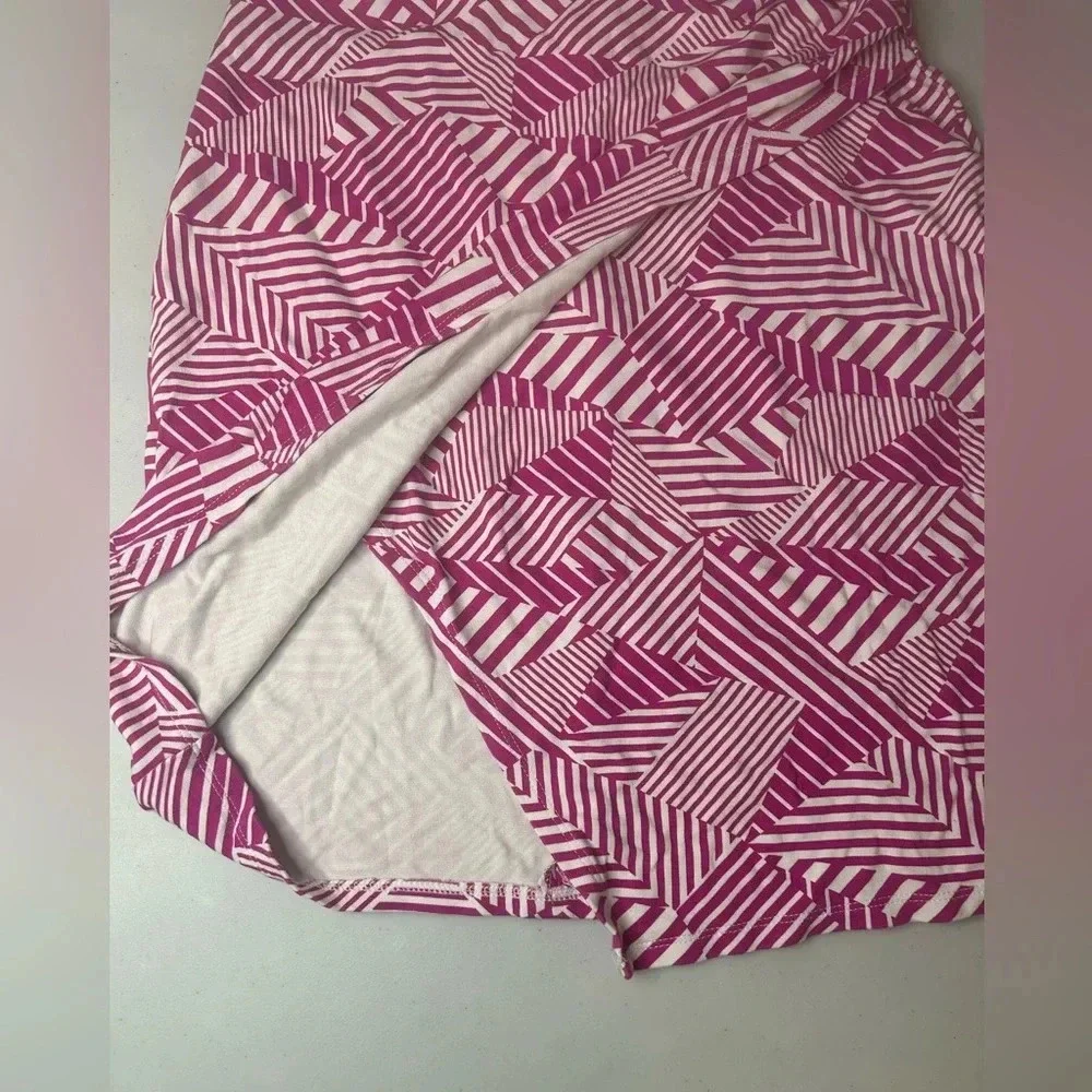 Ambar Geometric Print Tulip Pencil Faux Wrap‎ Skirt Size 8